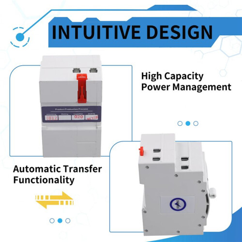 EARU Power  Uninterruptible Power Supply Emergency Power Automatic  Toggle Dual Power Automatic  2P 63A 110V B 2