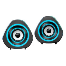 Computerluidsprekers, USB-Aangedreven Pc-Gamingluidsprekers voor Desktopcomputer, Laptop en Telefoon USB 3,5 mm AUX-Ingang A
