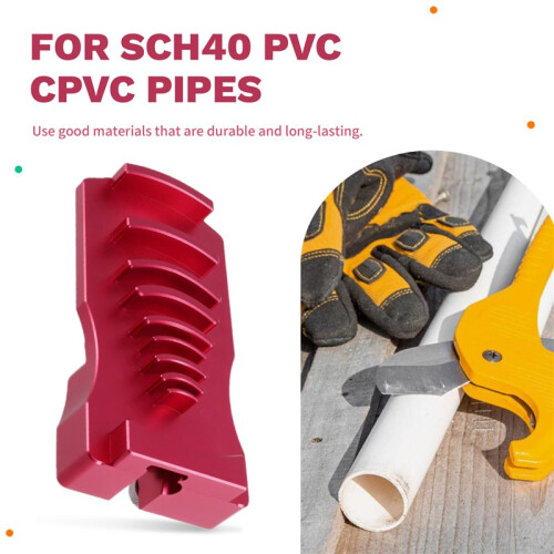 PVC Pipe Deburring Tool Adjustable Chamfers PVC Chamfer Tool PVC Pipe Reamer for SCH40 PVC CPVC Pipes Red 2