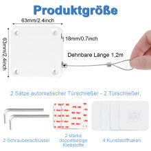 Fechadura de porta sem furos, fechadura automática para porta de correr, ideal para diversos tipos de portas.