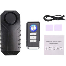 Multifunktionsalarm für Fahrräder, 3-stufig einstellbare Lautstärke, 113 dB extrem lauter Vibrationsalarm, wasserdichtes Alarmsystem für den