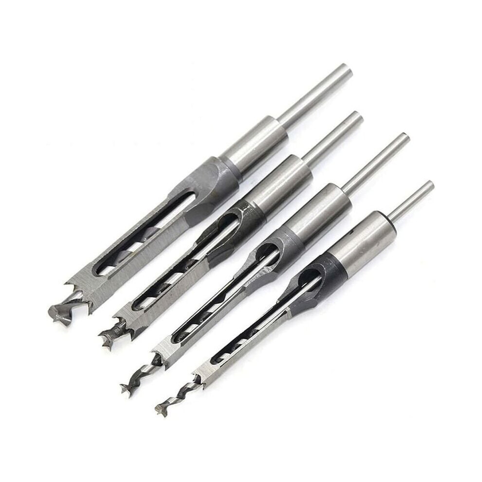 Square Hole Drill Bits For Wood Projects, High Quality Steel With Heat Treatment For Longevity, Sharp Cutting Edge For Effortless Wood Removal 9128293035446