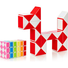 Fidget Snake Cube, žiarivý farebný dizajn, pomôcka na sústredenie, pre kreatívnu transformáciu štýlu detí a odbúranie stresu, vylepšená