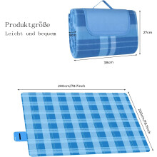 Lyxiga picknickfiltar, vattentät utomhusfilt för oförglömliga sammankomster, 200x200 cm fleecematerial, vikbar strandmatta, lätt att rengöra,