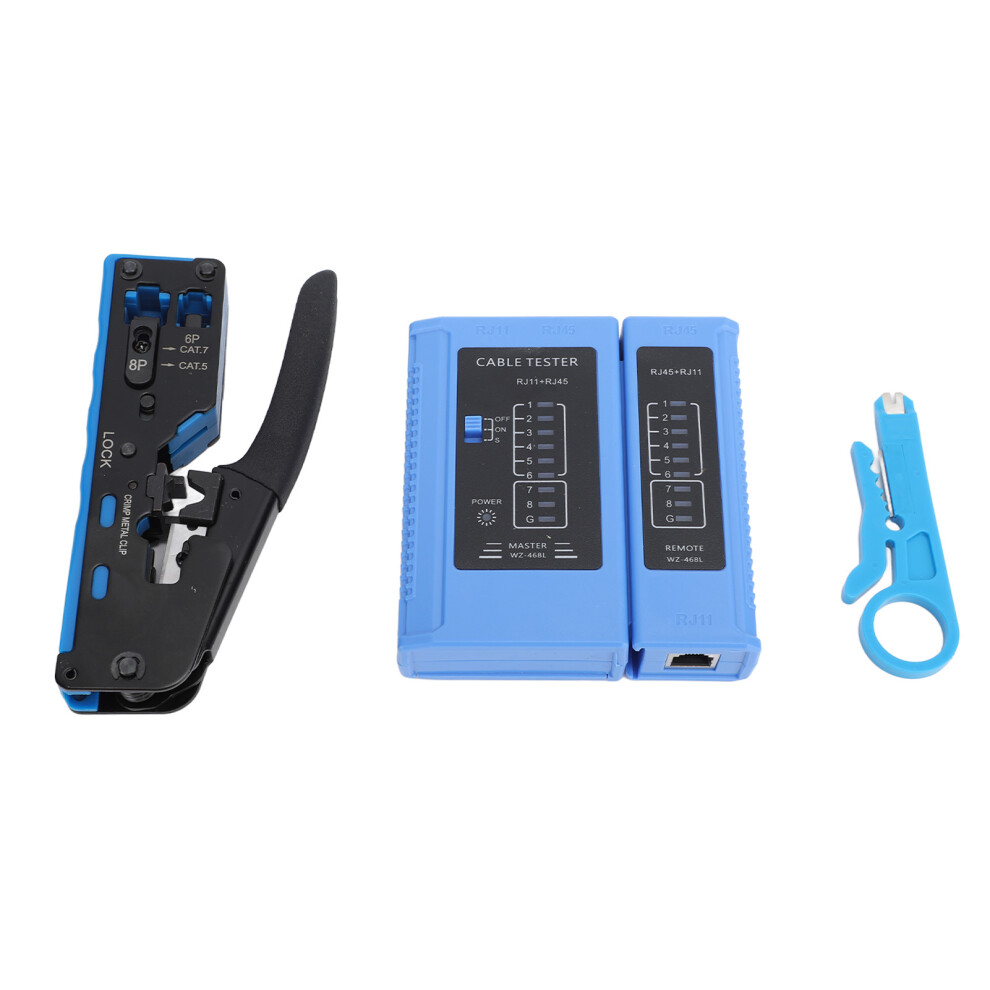 Rj45 Crimp Tool Kit For Cat5e/Cat6/Cat6a Network Cable Cutting & Testing 5071369327300