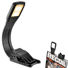 Plaisir de lecture nocturne : Lampe de lecture rechargeable à pince, marque-page LED, flexible et portable