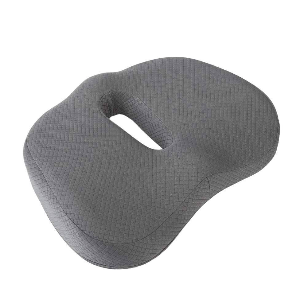 Gray Orthopedic Donut Pillow Cushion 30X40x7cm Memory Foam Breathable