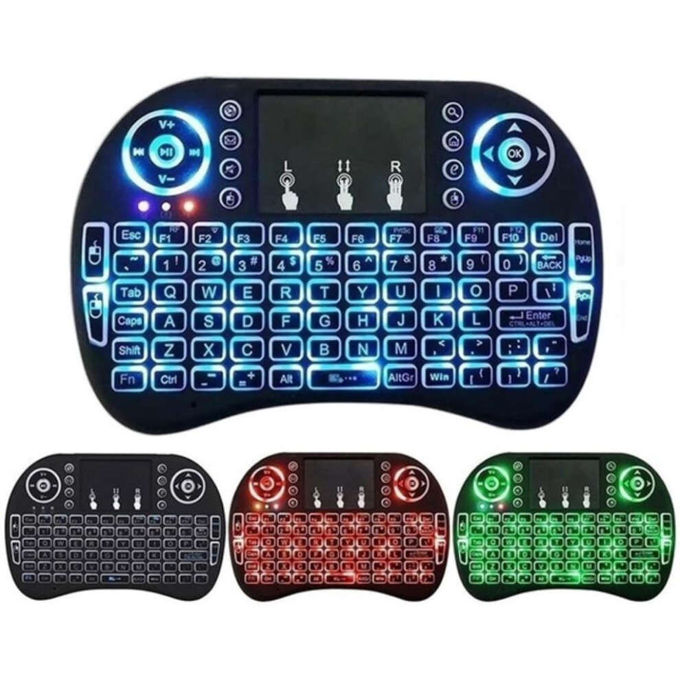 Mini Wireless Keyboard Mouse Combo Controller, Rgb Backlit For Vibrant Typing Experience, Rechargeable Li-Ion Battery For On-The-Go Convenience 9128293203395