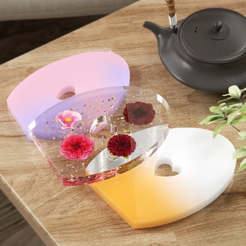 Personalized Crystal Heart Eggs Shaped Coaster-combination 2