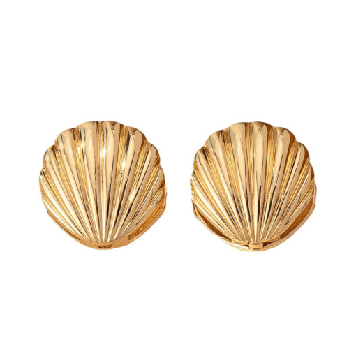 Kleine Muschelförmige Ohrstecker, modischer