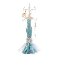 Support en forme de modèle de poupée de-Bleu brillant coloré