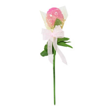 Rings Display Box Rose Flower Shape Jewelry-pink