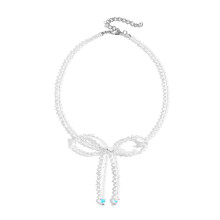 Elegante kralen vlinder ketting strik hanger-helder kristal