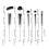5pcs/set Makeup Brushes Metal Handle Beaded Makeup-Rose Red 4