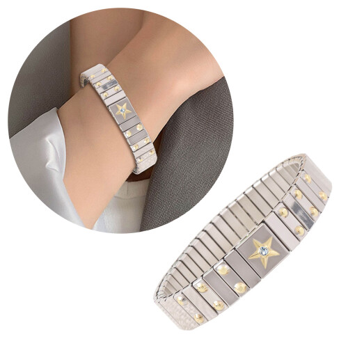 Sparkle Rhinestones Stackable Stretch Bracelets for Women-B 1