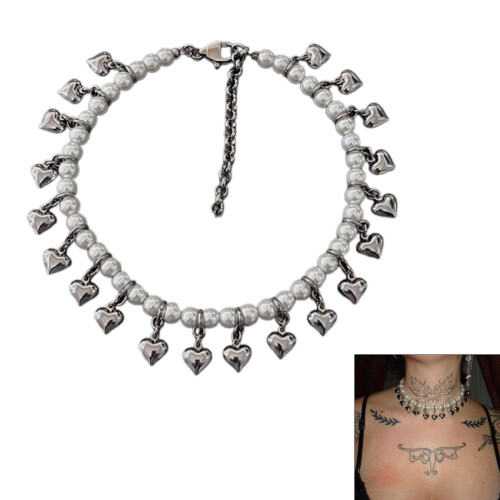 Chaîne de clavicule réglable, collier de perles élégant avec 1