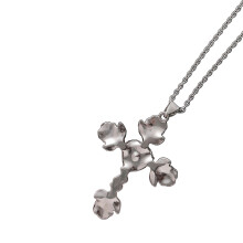 Adjustable Crosses Pendant Necklace Customizable Thorn-Black