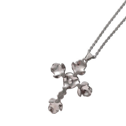 Adjustable Crosses Pendant Necklace Customizable Thorn-Black