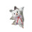 Dancing Rabbit Keychain Plush Animal Dolls Key Chain-White 1