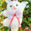 Dancing Rabbit Keychain Plush Animal Dolls Key Chain-White 5
