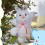 Dancing Rabbit Keychain Plush Animal Dolls Key Chain-White 6