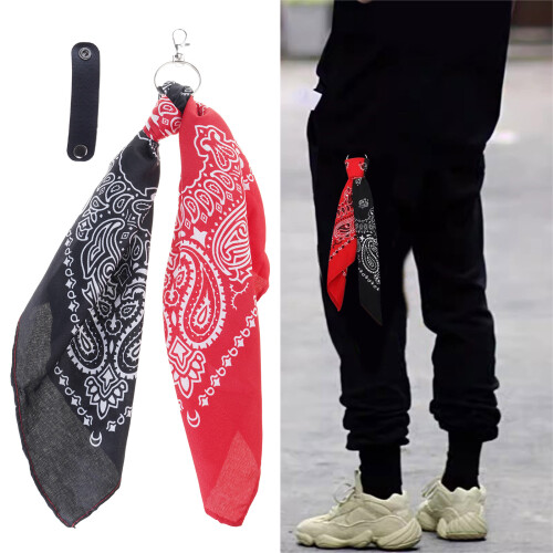Chaîne de taille à la mode, Punk, pantalon, écharpe-Blanc 2