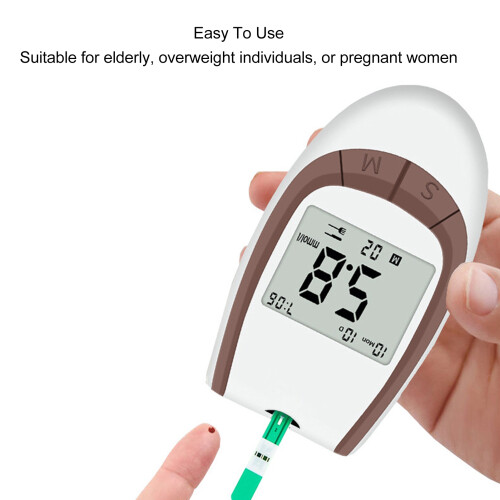 Kit de Moniteur de Glucose sanguin Résultats Rapides Écran LCD Grand Format, Sans Codage 2