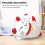 Lucky Cat Solar Waving Arm Statue Red Ears Lucky Cat Decor Crease 4