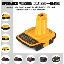 Adapter akumulatorowy do narzędzi DeWalt 18 V, port USB szybkiego ładowania zapewniający wydajne zarządzanie energią, konwertuje do DeWalt 20 V