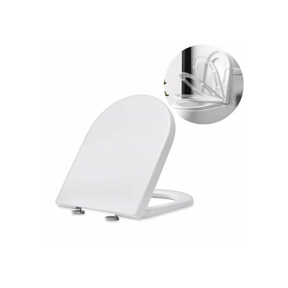 Durable Toilet Seat With Stainless Steel Hinges, Ergonomic D Shape Ensures User Comfort, Quick Release Mechanism For Easy Disassembly, Compatible 9128293019231