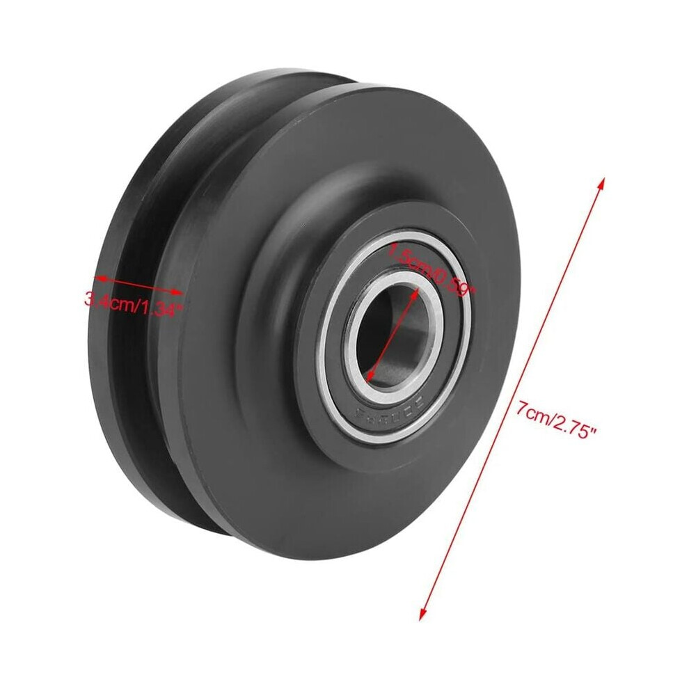 American Barn Door Crane Track Sliding Door Pulley, Heavy Duty Cabinet Window Pulley Ensuring Smooth Quiet Sliding, Zinc Alloy Nylon Construction For 9169997053725