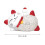 Lucky Cat Solar Waving Arm Statue Red Ears Lucky Cat Decor Crease 2