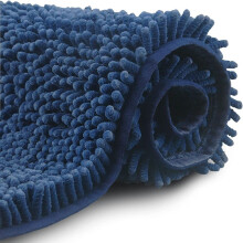 Ultra saugfähiger, rutschfester Badteppich, leuchtend orange/grün, dicker Plüschteppich, superweicher Chenille-Mikrofaser-Badewannen-, Dusch- und