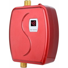 Mini încălzitor de apă instant pentru baruri umede, roșu, putere de încălzire 3800W, compatibil UE, afișaj digital, control al temperaturii,