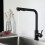 High Arc Pull Out Kitchen Faucet with Spray Function, Single-handle Design Featuring Stainless Steel Construction and Matte Black Finish, Foldable 2