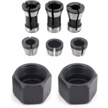 High Precision Router Bit Adapter, Durable Clamping Collet for Engraving Machine Applications, Carbon Steel Milling Cutter Adapter with Enhanced