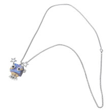 Collier pendentif Robot en bois unisexe, chaîne de-FN10019