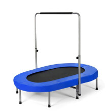 Trampolino doppio pieghevole 153 x 100 x 88-132 cm con maniglia regolabile 40 robuste molle