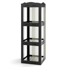Biblioteca rotativa de design dobrável 36,5 x 36 x 108 cm acesso fácil aproveitamento de espaço