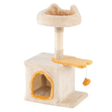 Árvore para gato 40 x 30 x 61 cm com poleiro acolchoado e postes a