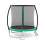 Trampolino esterno 244 cm con rete di sicurezza e scala robusta design stabile per un 1