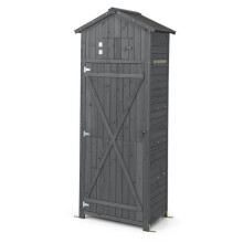 Abrigo de jardim prático 75 x 50 x 180,5 cm com mesa dobrável e 3