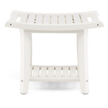 Sgabello da bagno 60,5 x 34 x 48 cm antiscivolo 2 livelli ergonomico moderno