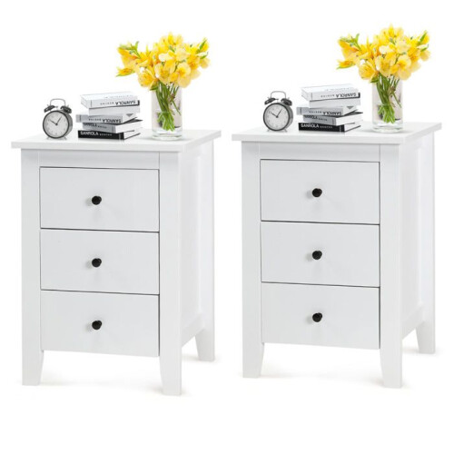 Set di 2 comodini 46 x 37 x 65 cm con ampio spazio