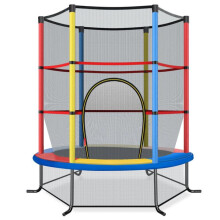 Tuintrampoline 165 x 165 x 188 cm volledige bescherming voor kinderen kleurrijk design