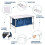Table de camping pliable 120 x 60 x 54/71 cm 2 hauteurs réglables design multifonction 2