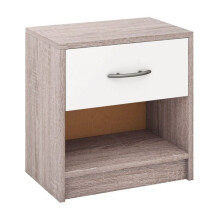 Mesa de cabeceira com gaveta e prateleira aberta 38,5 x 28 x 40,5 cm espaço