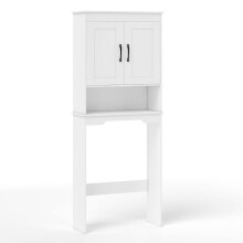 Opslagkast boven het toilet 63 x 24 x 168 cm grote capaciteit met