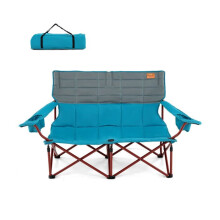 Campingstuhl für 2 Personen 147 x 69 x 82 cm mit gepolsterter Sitzfläche klappbar