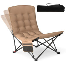 Klappbare Campingstuhl mit verstellbarer Rückenlehne 67 x 90-110 x 87-73 cm ergonomischer Komfort